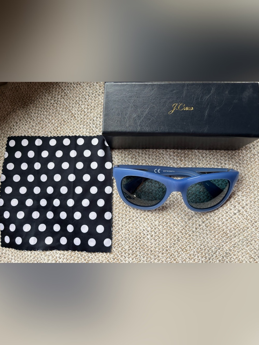 J Crew oversized Cabana Sunglasses in Milky Pastel Blue Cerulean JE3719-S 431